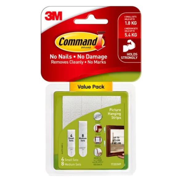 Command Picture Hanging Strips Small/Medium (Pack of 12)