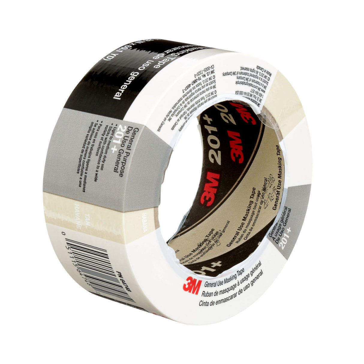 3M 201+ General Use Masking Tape - 24mm x 55m - 1 - Roll