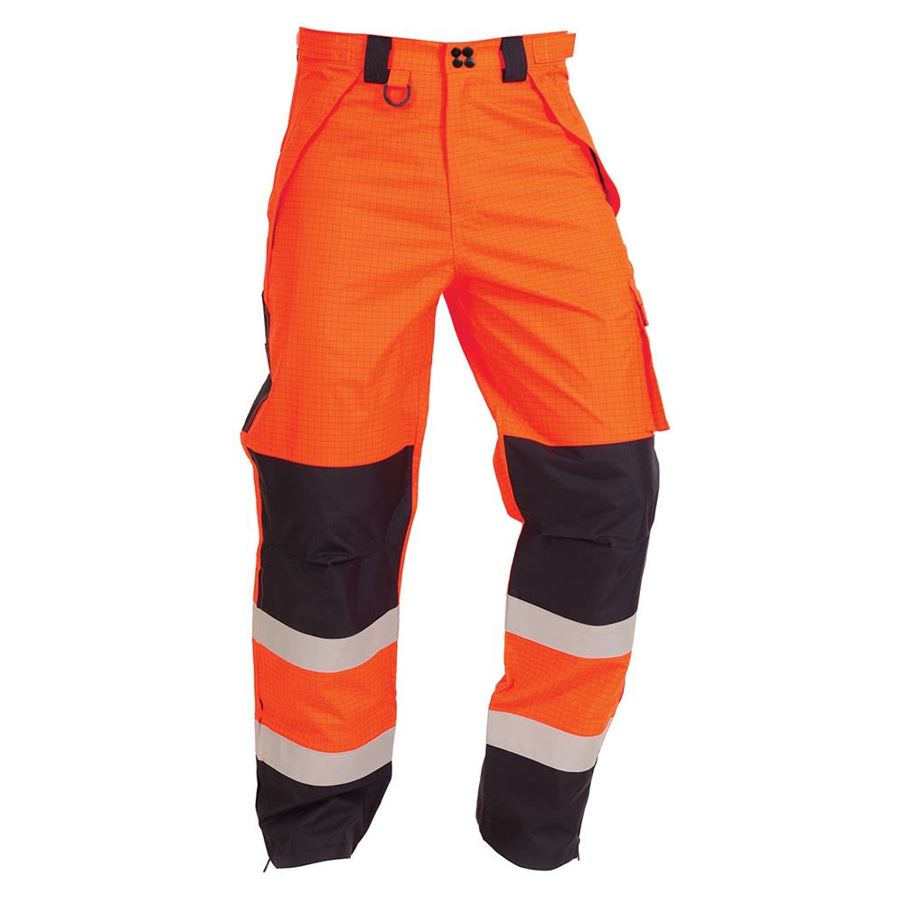 Bison, Anti-static & Fire Retardant Over Trouser - Orange/Black - 3XL
