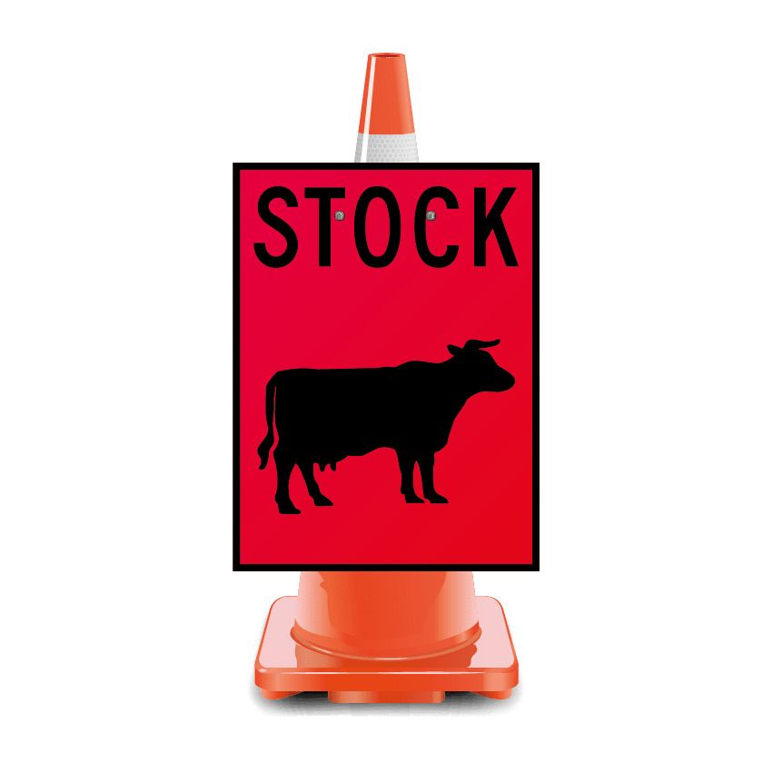Transport Sign | Cattle Cone Sign W450mm x H600mm (Each) - Standard
