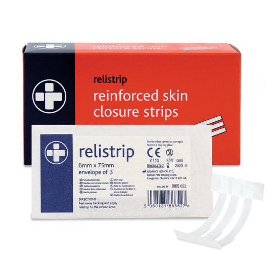 Relistrip Skin Closure Strips-3mm x 75mm x 5 strips (Packet)