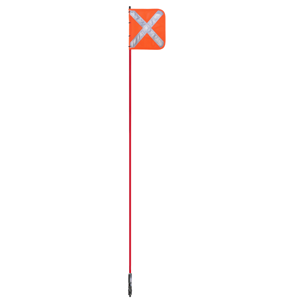 Vehicle Safety Flag X Orange Reflective Height 2.0m