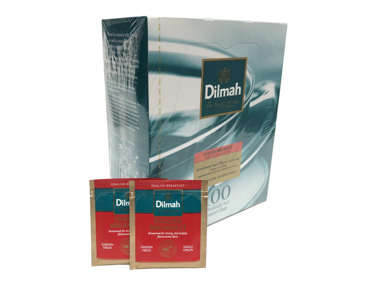 Dilmah English Breakfast Foil Enveloped Tea Bags 100 Tea Bags (Box)