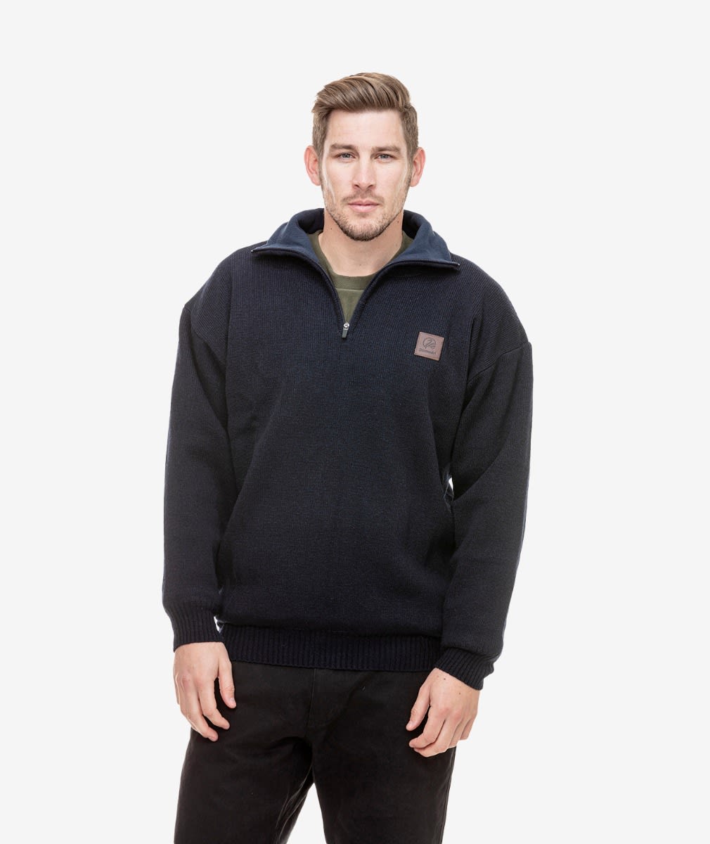 Swanndri, Rhino Stormshield Wool Jersey - Navy (Size: L)