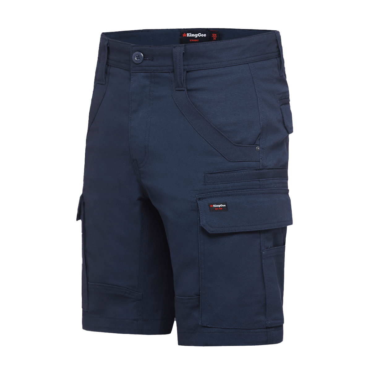 KingGee, Tradies Stretch Cargo Short, K69870 - Navy (Size: 112)