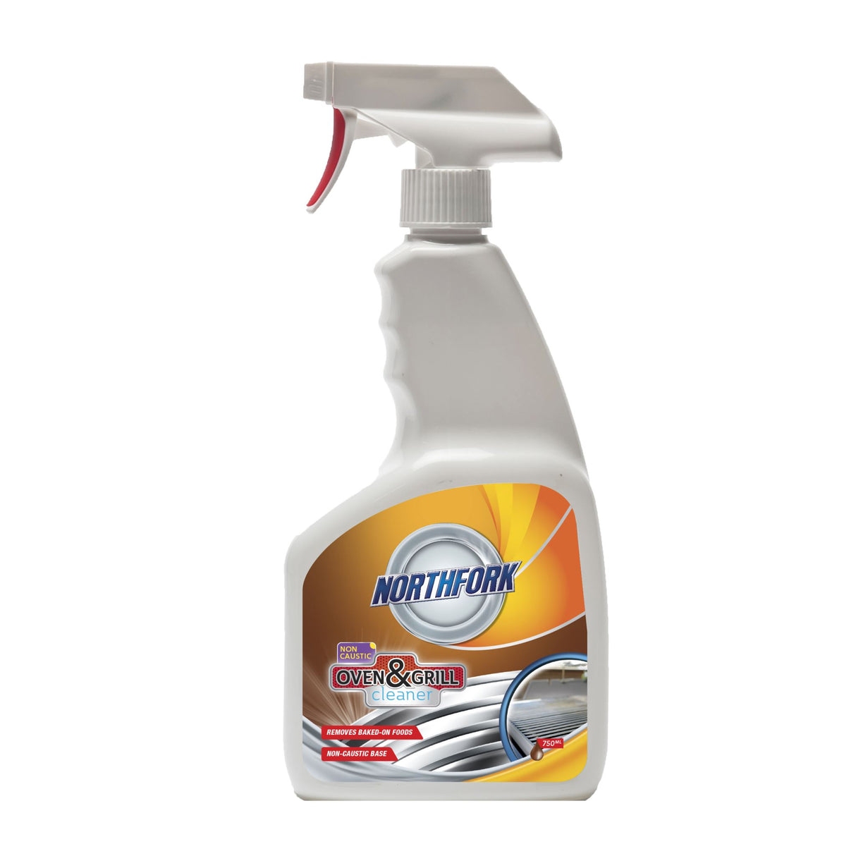Northfork Oven and Grill Cleaner 750ml bottle, designed for tough baked-on food and grease removal in kitchens.