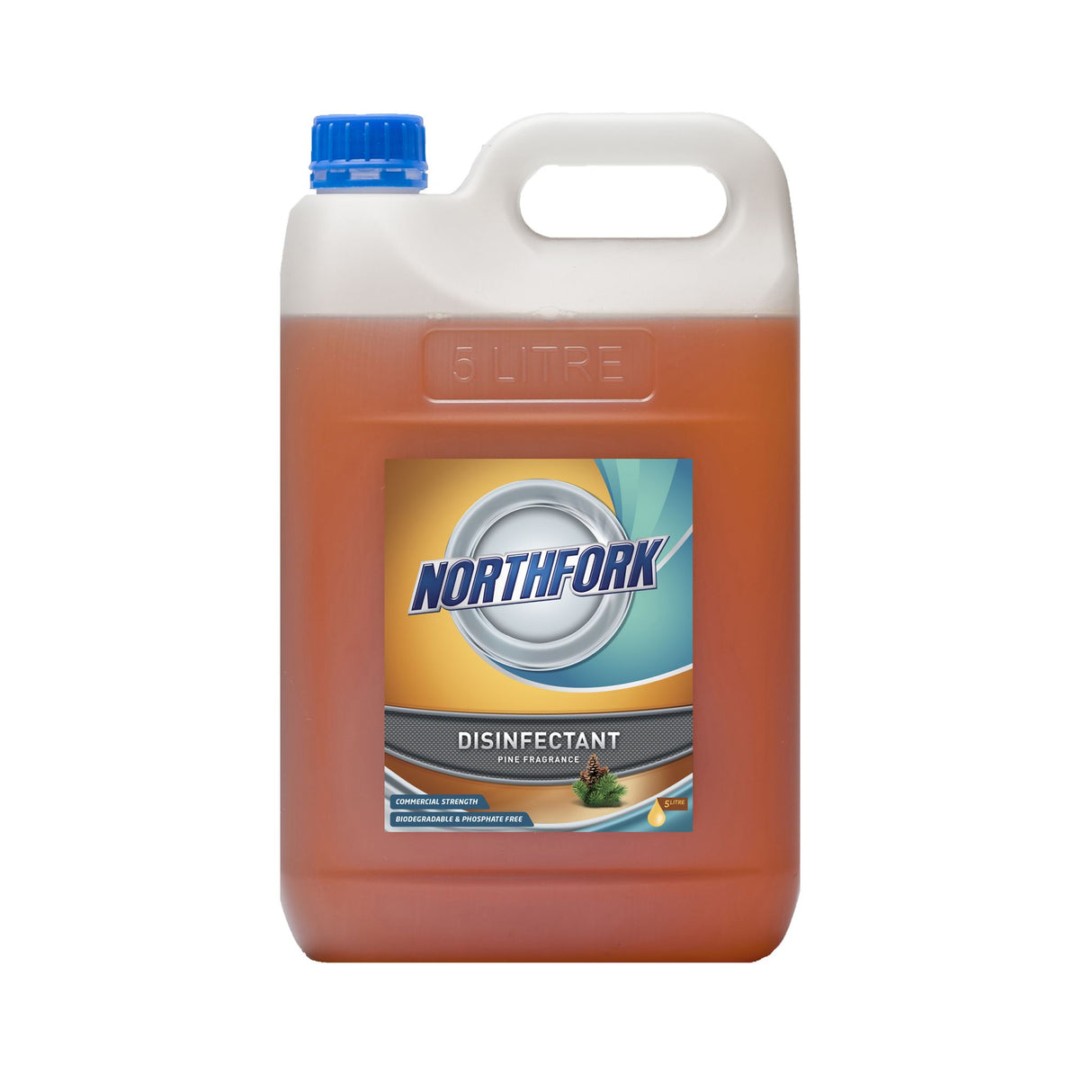 Pack of 3 Northfork Pine Disinfectant 5L bottles, effective for cleaning and sanitizing various surfaces.