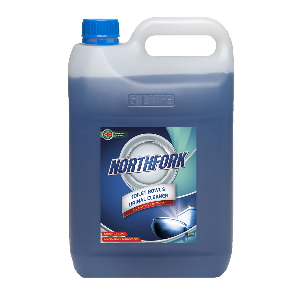 5L Northfork Toilet Bowl and Urinal Cleaner, eco-friendly with powerful disinfectant for effective bathroom hygiene.
