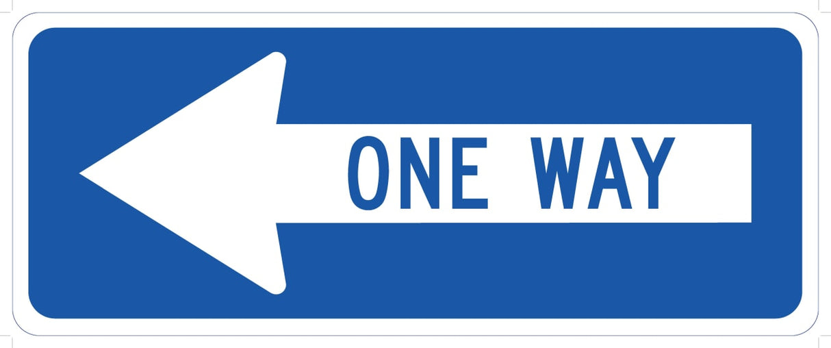 Left Arrow Sign One Way-600mmx250mm (Each)
