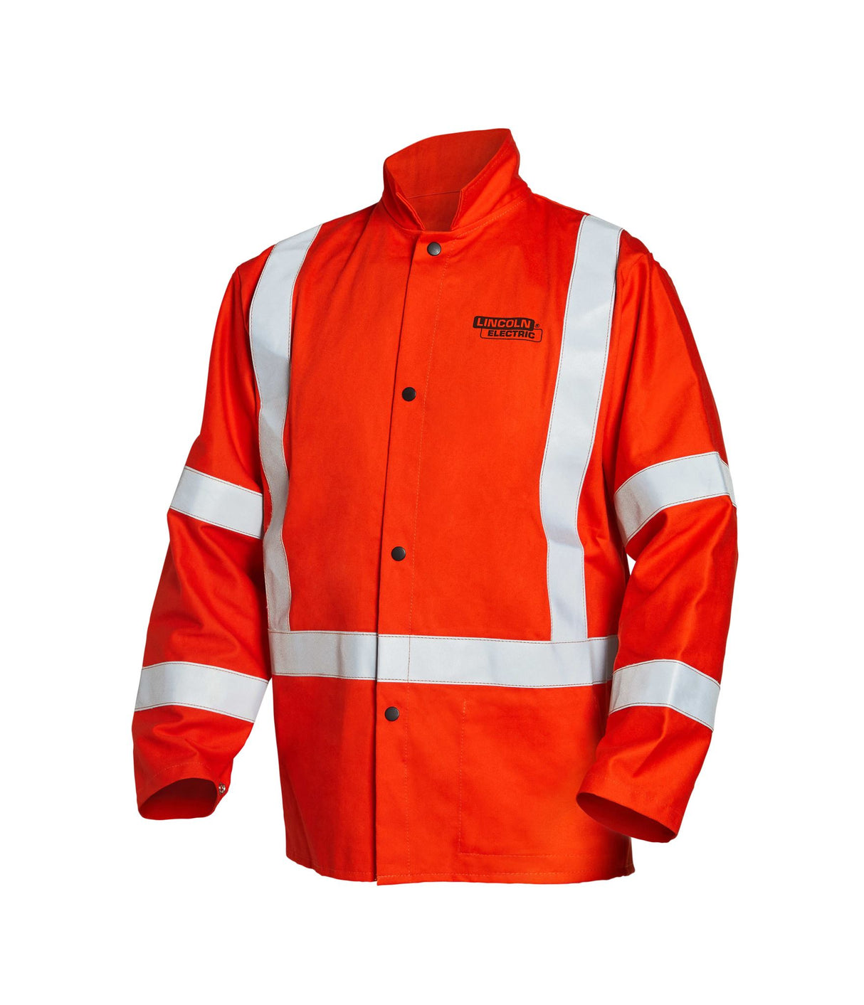 Lincoln, Hi Vis Flame Resistant Welding Jacket - Orange - 2XL