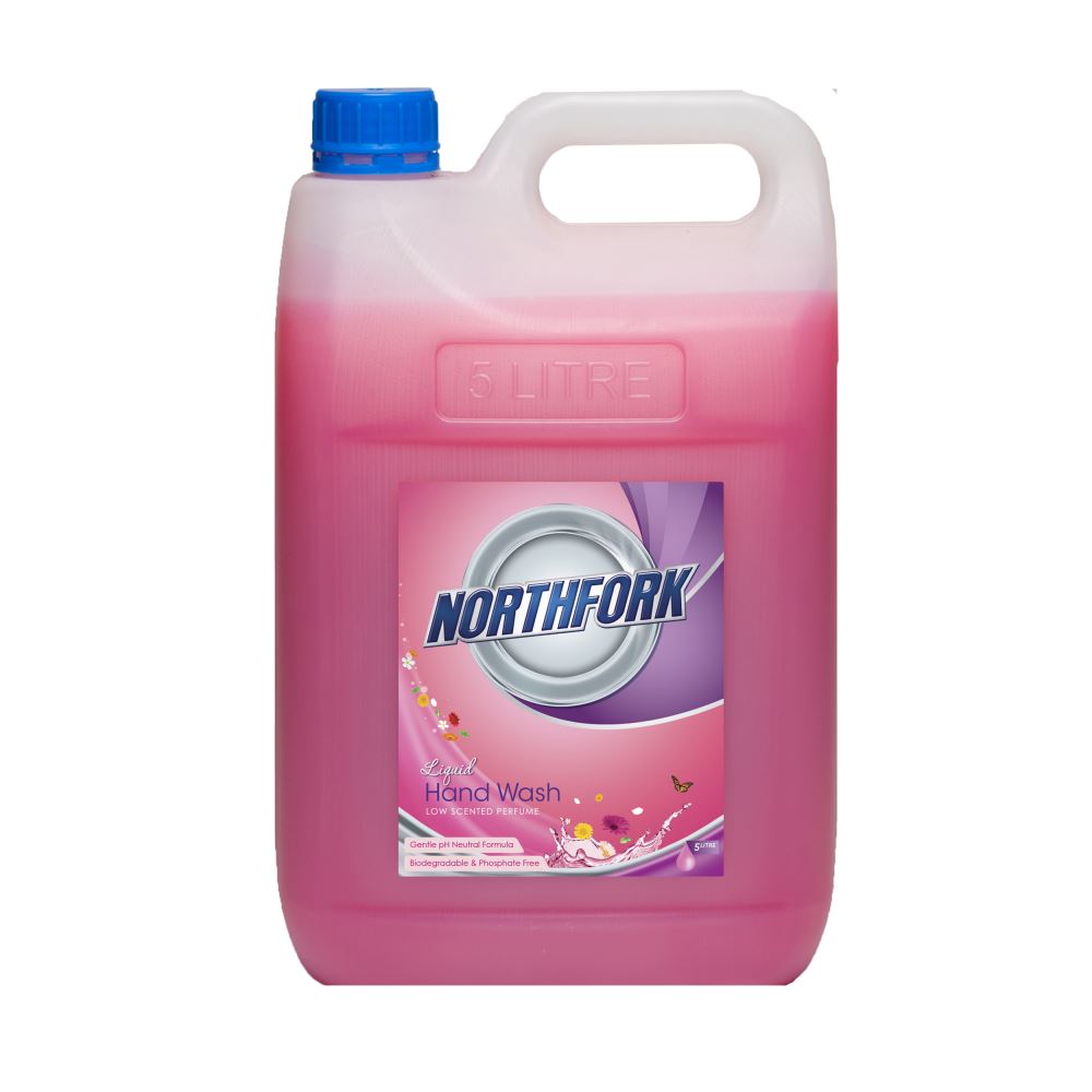 Northfork Liquid Hand Wash 5L, gentle and effective hand cleaner for bathrooms and food service, biodegradable and skin-friendly.