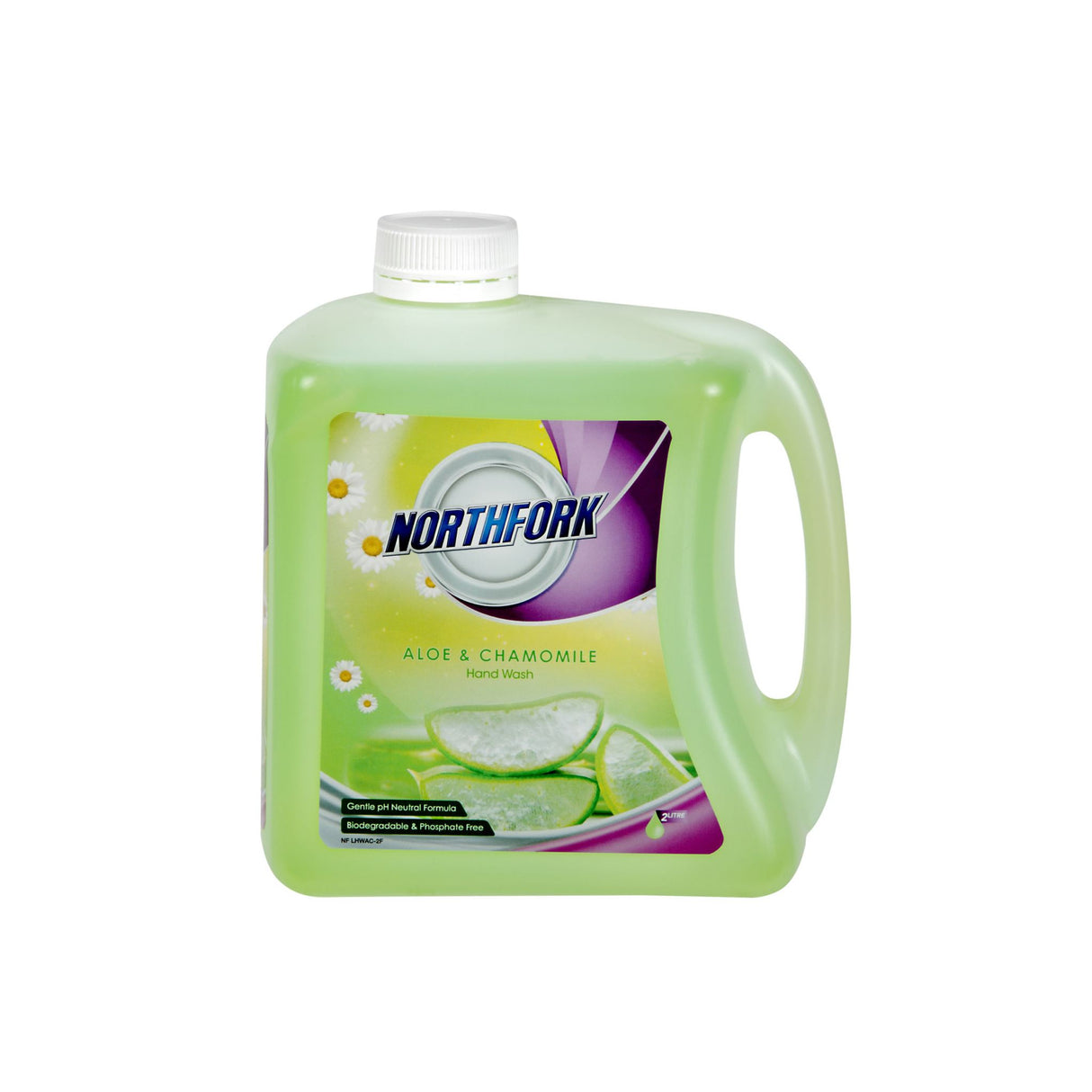 3-pack of 2L Northfork Liquid Hand Wash featuring aloe vera and chamomile for gentle, effective hand hygiene.
