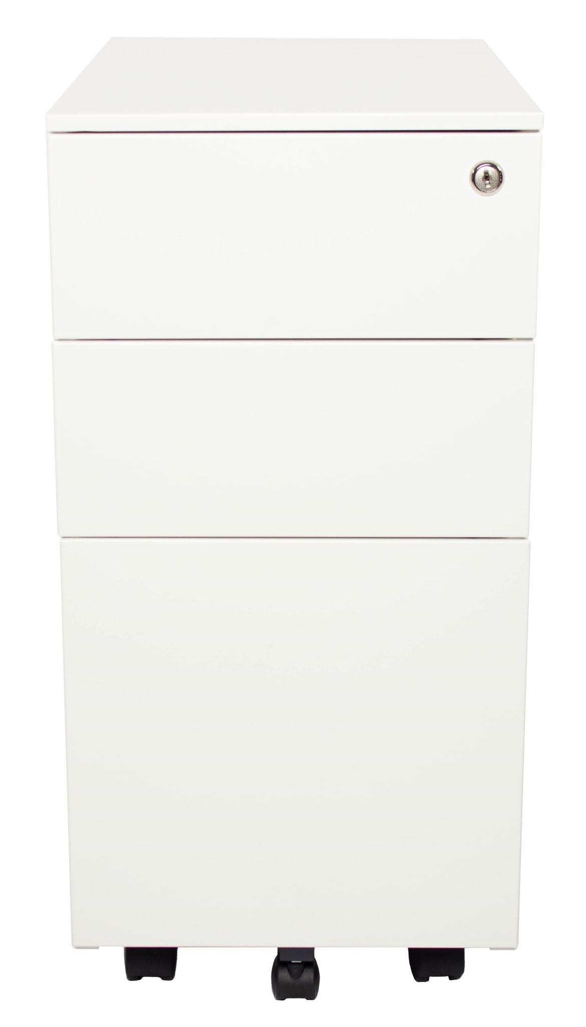 Steelco Slimline Pedestal White Satin 300mm Wide (Each)