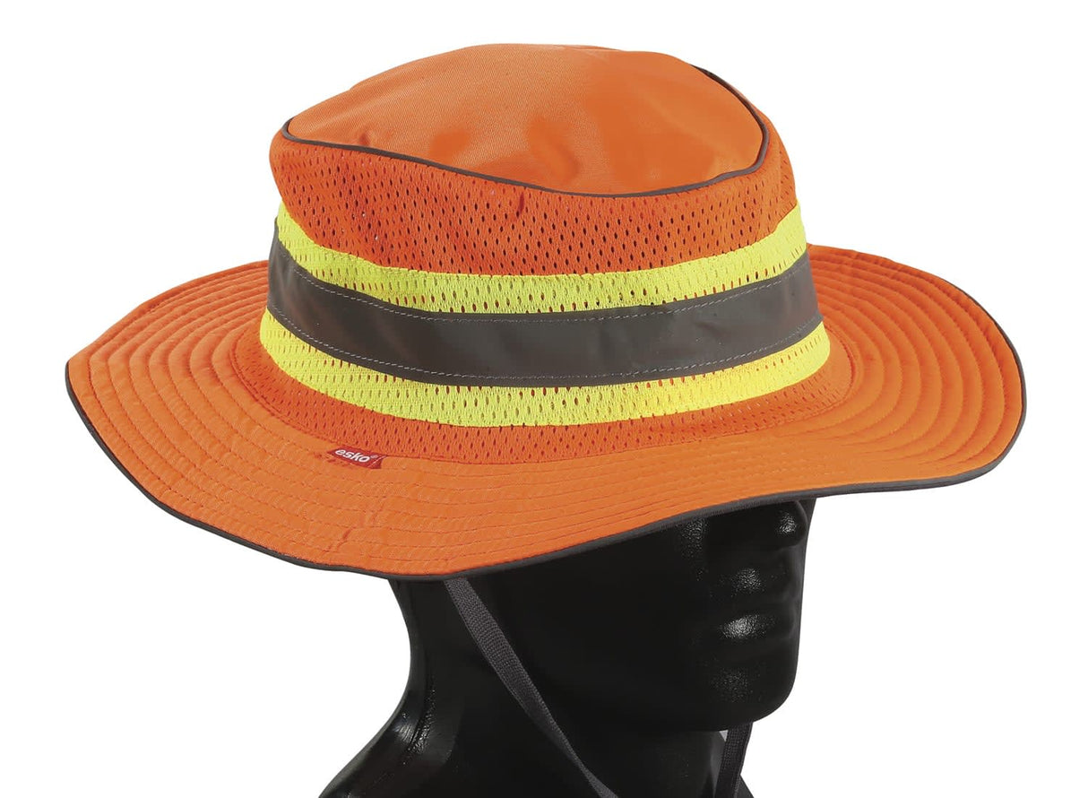 Esko, Hi Vis Full Brim Safari Hat, HBHO - Orange (Size: LXL)