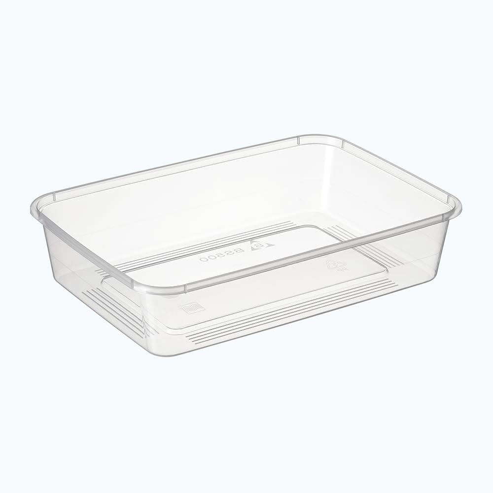Food Tray Rectangular Clear 500ml 50 (Pack)