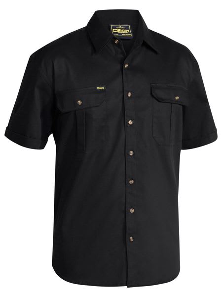 Bisley, Original Short Sleeve Shirt, BS1433 - Black (Size: 6XL)
