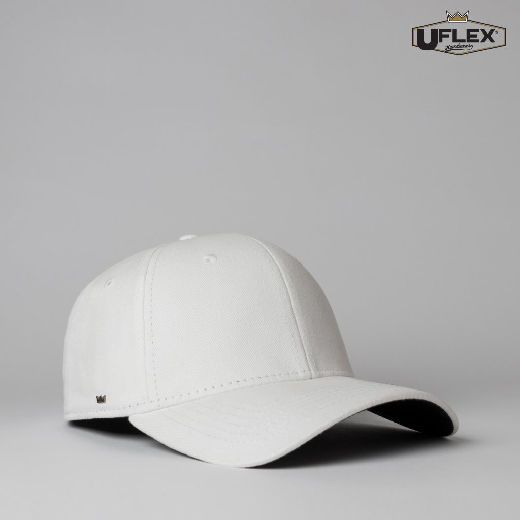 UFlex, Adults Pro Style Cap, U15603 - White (Size: S/M)