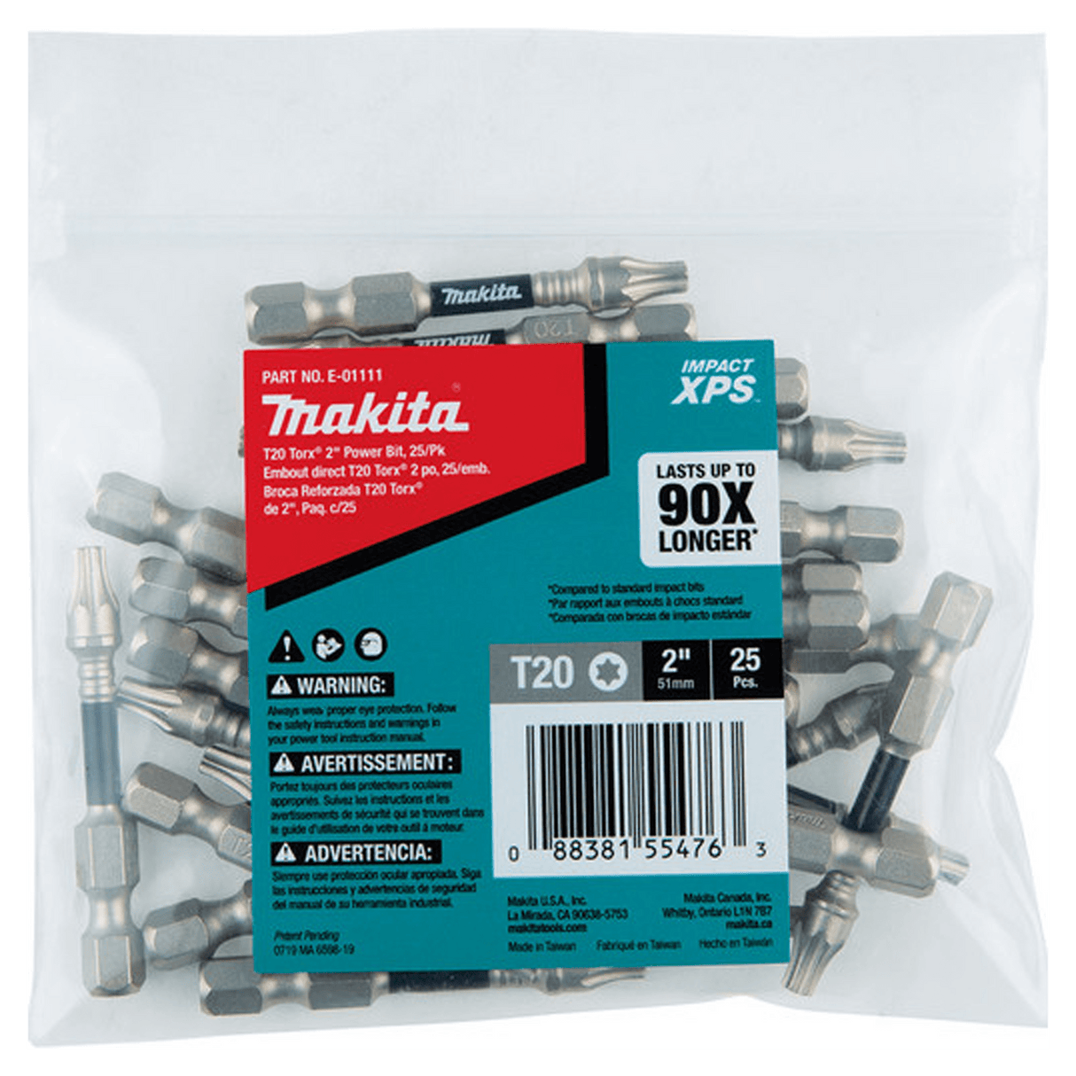 Makita Impact XPS T20 50mm 25 (Pack)