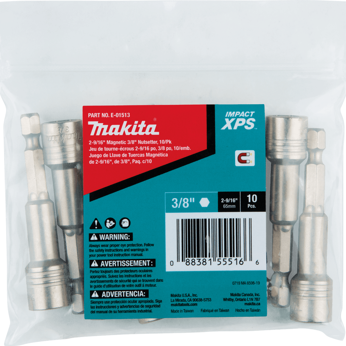 Makita Impact XPS Nutset 3/8" 10 (Pack)