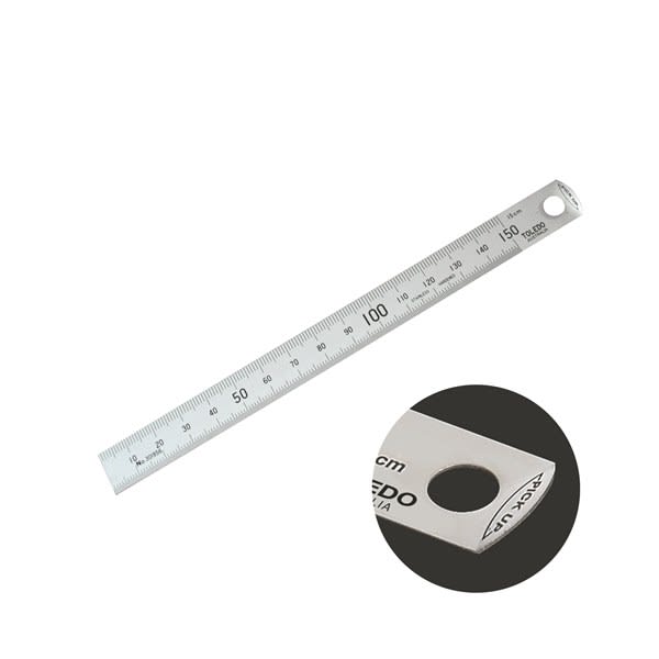 Stainless Steel Single Sided Rule Metric 150mm