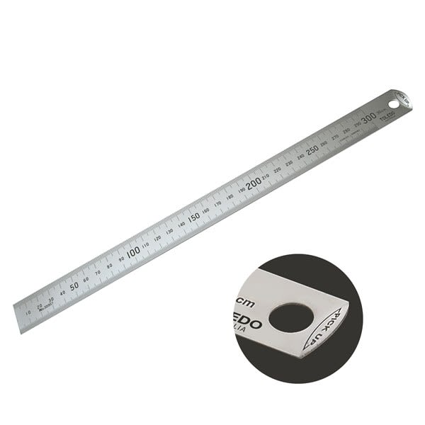 Stainless Steel Single Sided Rule Metric 300mm