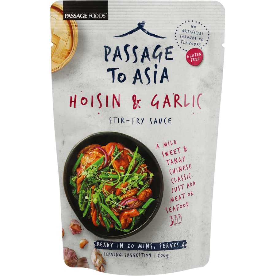 Passage To Asia Stir Fry Sauce Hoisin & Garlic Packet 200g