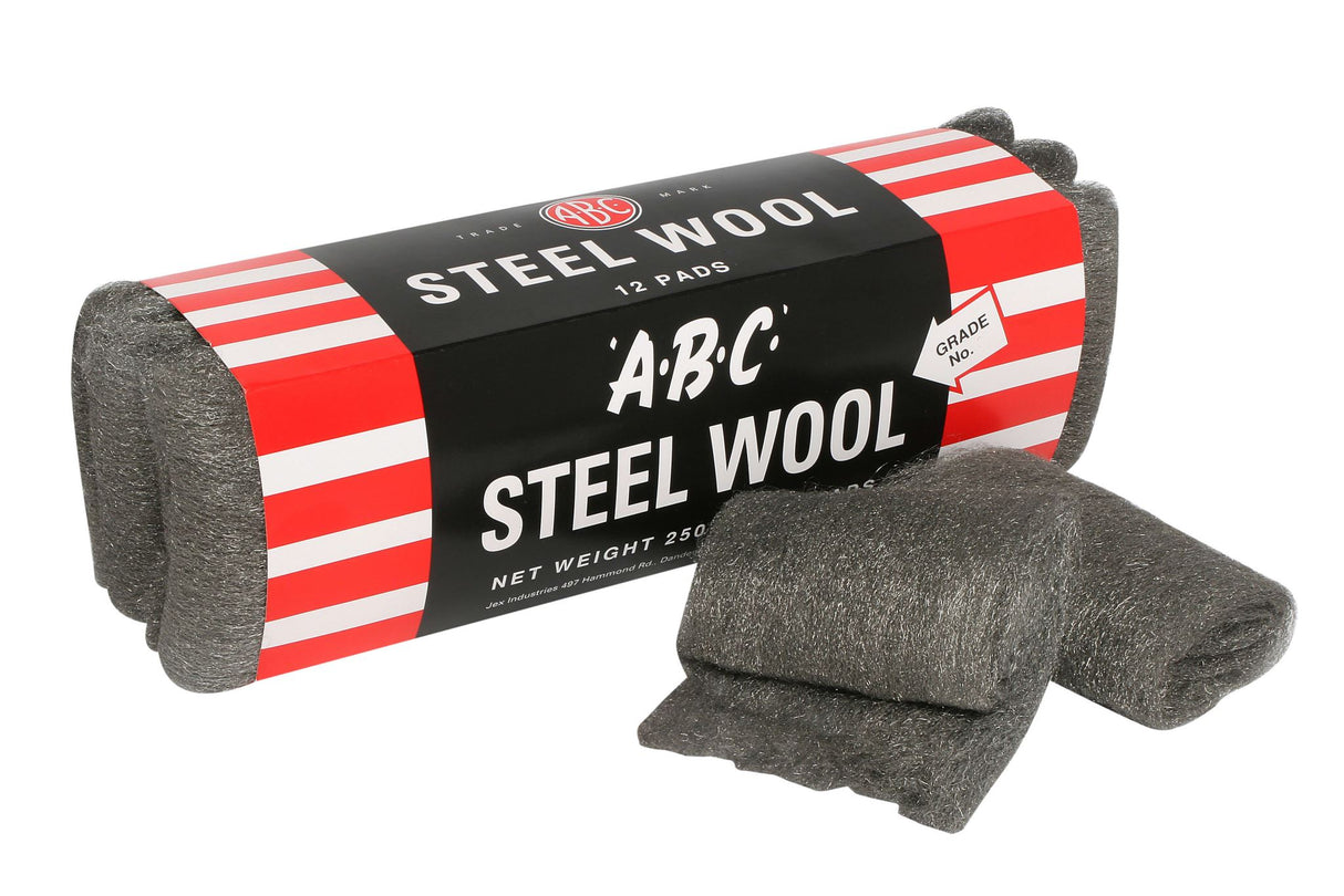 ABC Steel Wool Pads-Medium-12-Pack