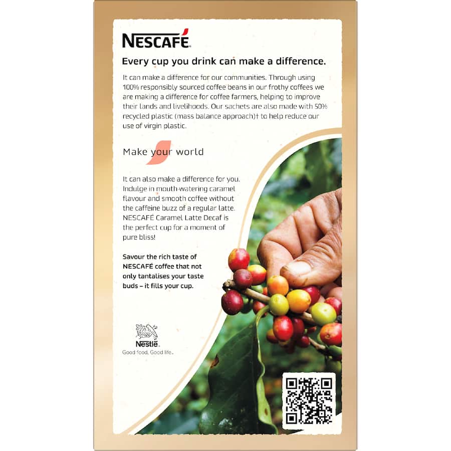 Nescafé Coffee Sachets Caramel Latte Decaf 10pack 170g
