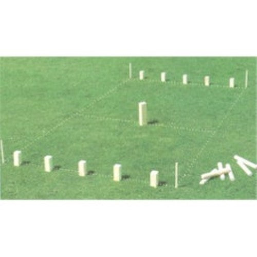 Tactic Kubb Original outdoor game set with wooden kubbs, sticks, and King for competitive family fun.