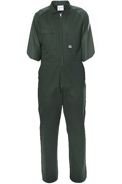 Hard Yakka, Zip Short Sleeve Overall - Bottle Green (Size: 08)