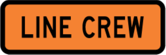 Road Works Sign - Linemen - W900mm x H300mm-W900mm x H300mm (Each)