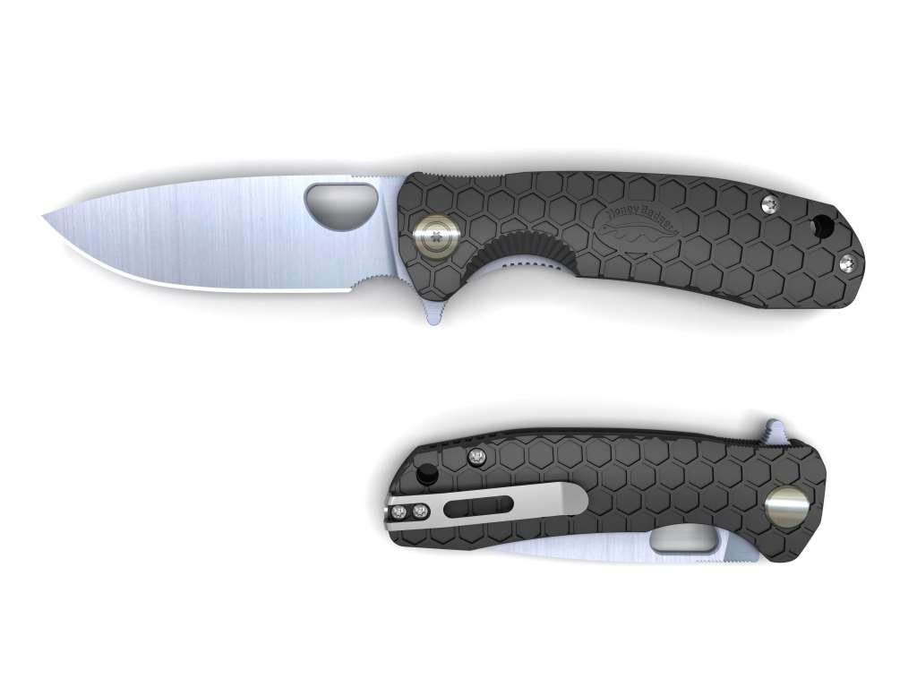 Honey Badger Flipper Knife - Black Medium (Each)
