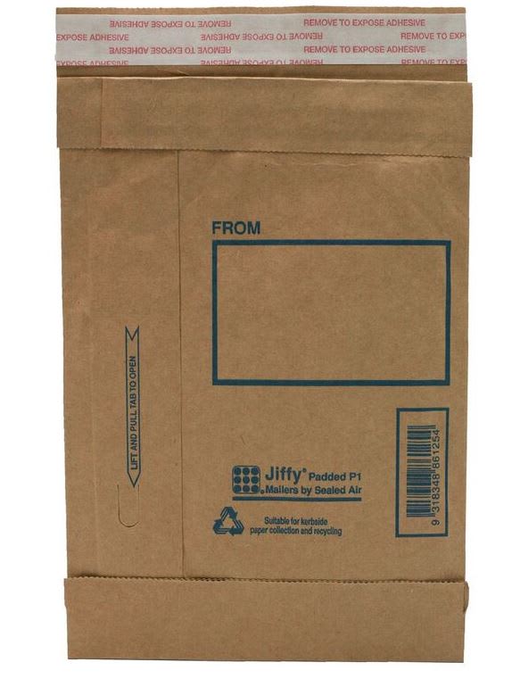 Jiffy P1 Padded Mailer Bag 150 x 225mm 200 (Case)