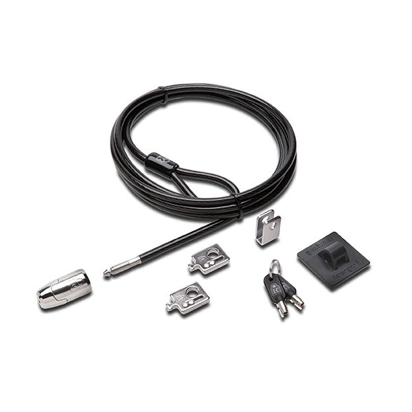 Kensington Microsaver 2.0 kit secures desktop PCs and peripherals with a cut-resistant cable and strong lock head.