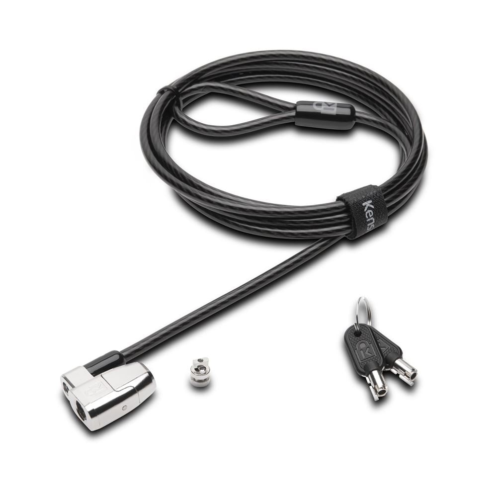 Kensington ClickSafe 2.0 Keyed Lock with durable carbon steel cable for secure laptop protection and one-step locking convenience.