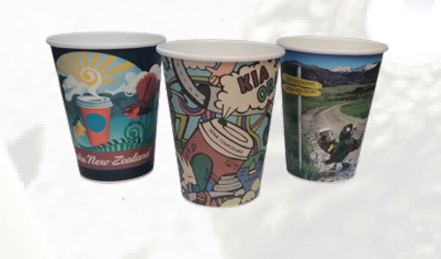 Hutamaki Kiwiana Compostable Paper Hot Cup 500ml 50 (Pack)