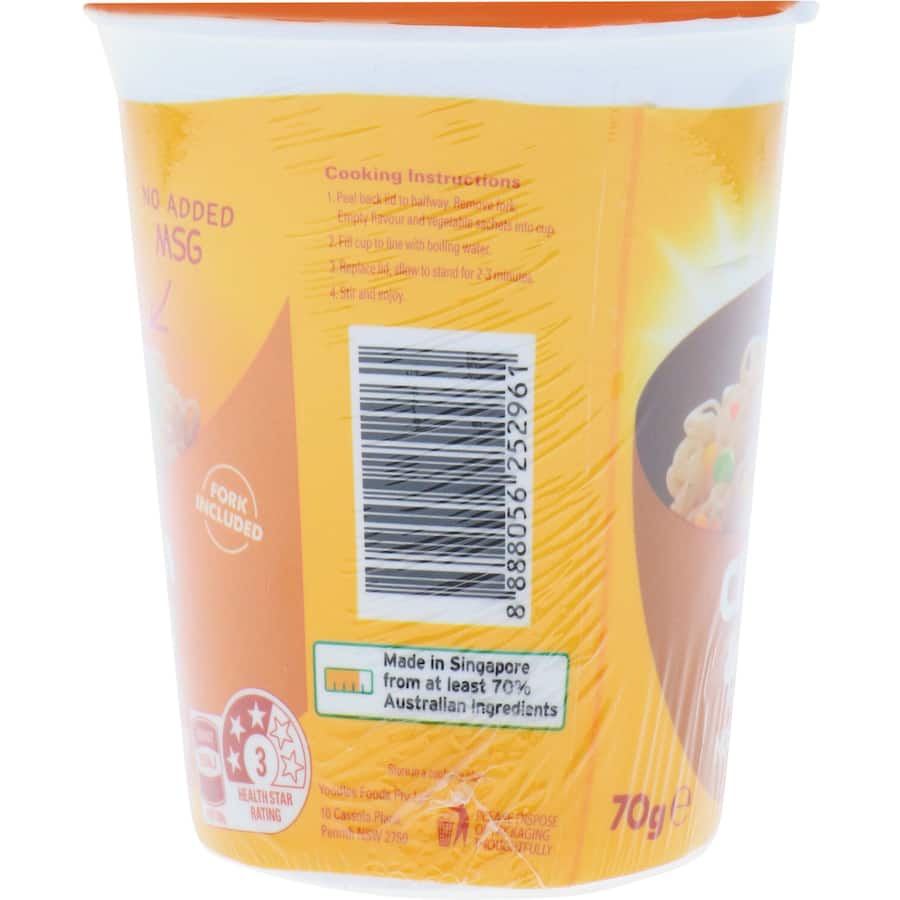 Choice Instant Noodles Chicken & Corn Cup 70g