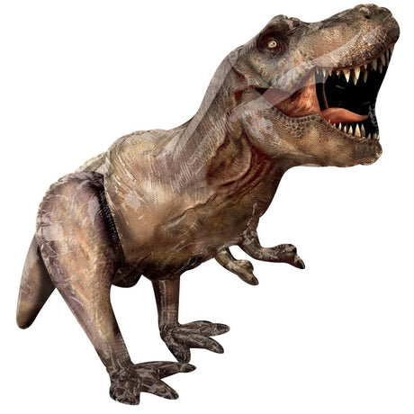 Vibrant 71cm Jurassic World dinosaur foil balloon, perfect for themed parties and celebrations.