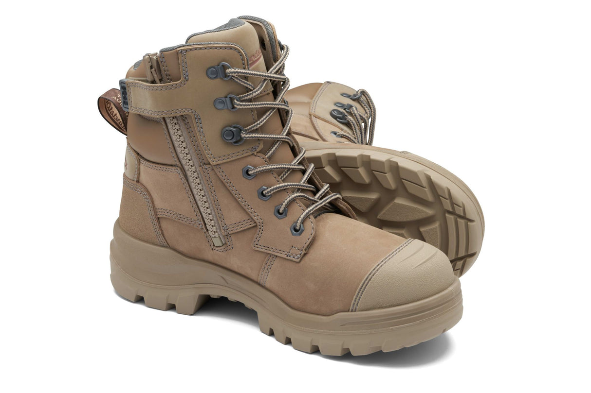 Blundstone 8063 Rotoflex Zip Sided Safety Boots - Stone - 09