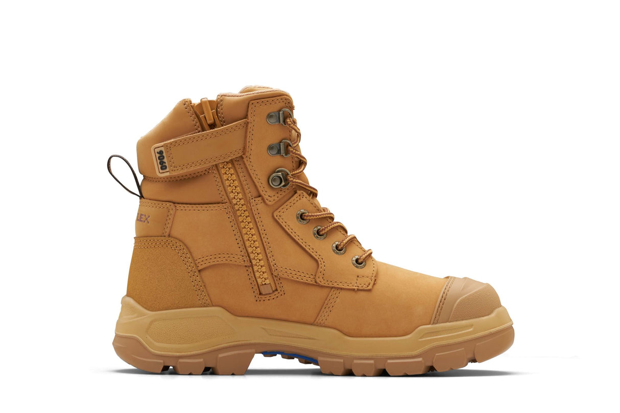Blundstone 9060 Rotoflex Zip Sided Safety Boots - Wheat - 08