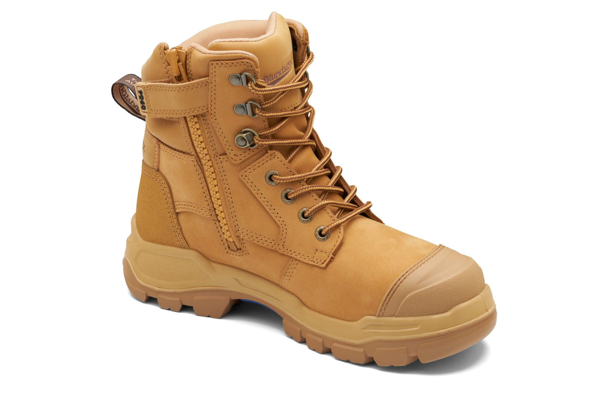 Blundstone 9060 Rotoflex Zip Sided Safety Boots - Wheat (Size: 08)
