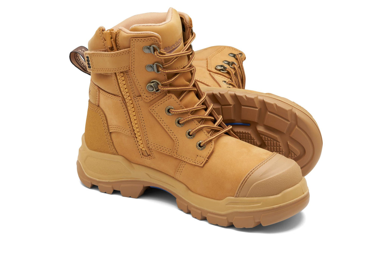 Blundstone 9060 Rotoflex Zip Sided Safety Boots - Wheat (Size: 14)