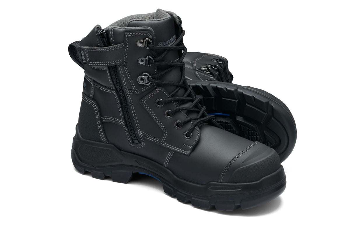 Blundstone 9061 Rotoflex Zip Sided Safety Boots - Black (Size: 07)