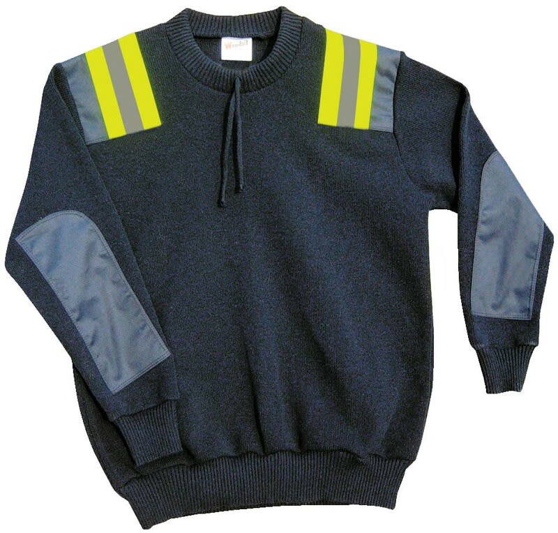 TimBo, Crew Neck Reflective Patch Jumper - Navy (Size: 2XL)
