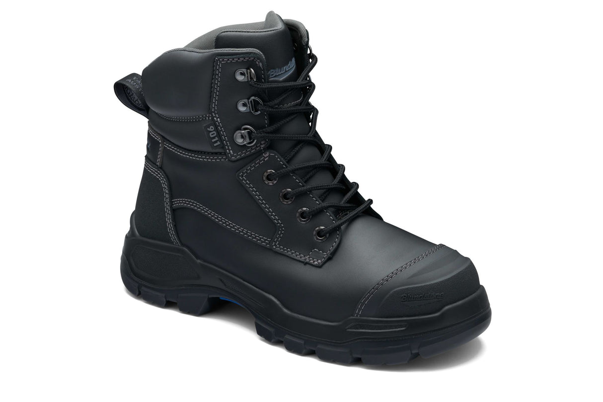 Blundstone 9011 Rotoflex Lace Up Safety Boots - Black (Size: 08)