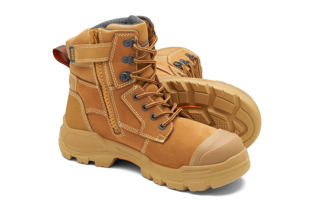 Blundstone 9090 Rotoflex Zip Sided Safety Boots - Wheat (Size: 11)
