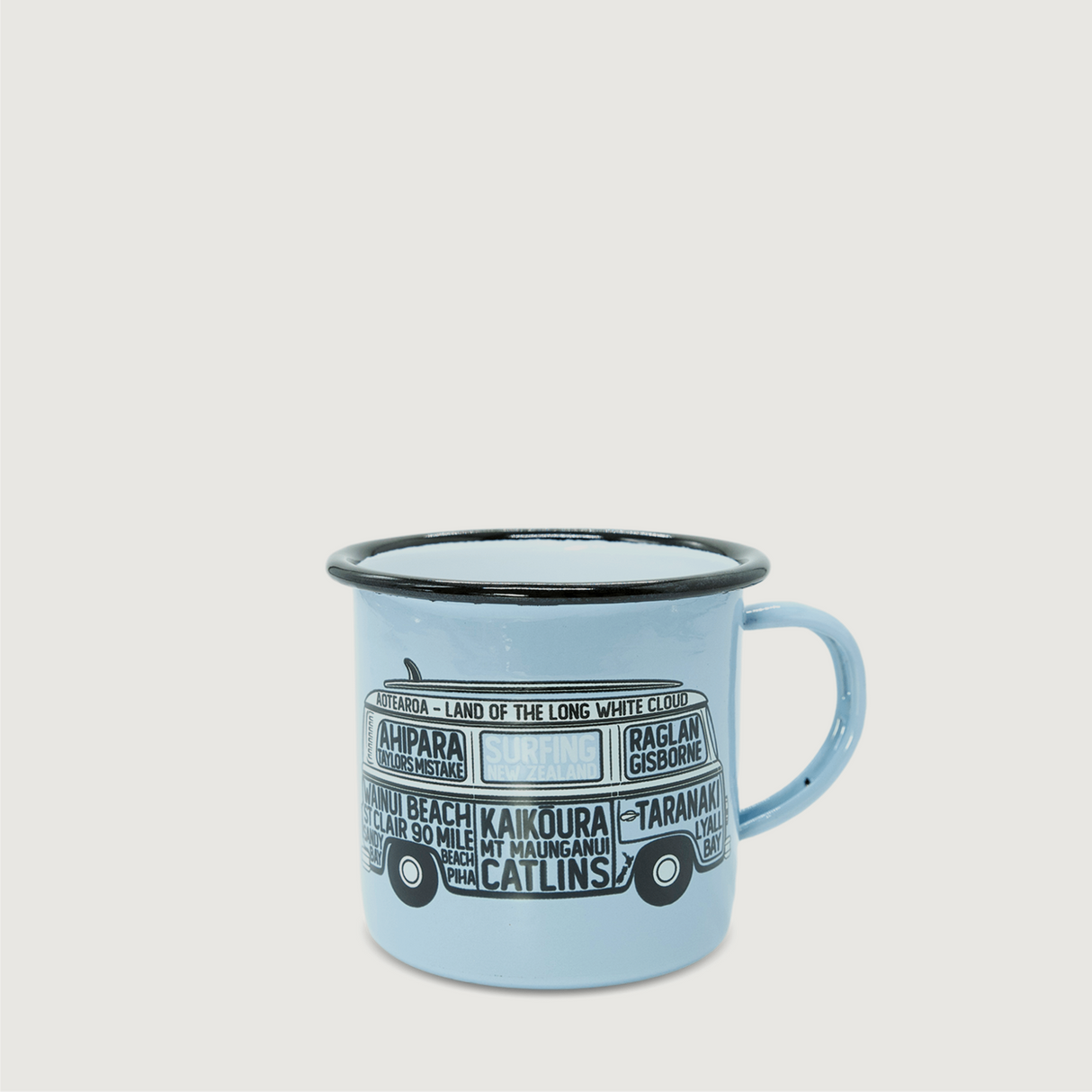 Moana Road - NZ Surfing Enamel Mug - Blue (Small) - 2 units