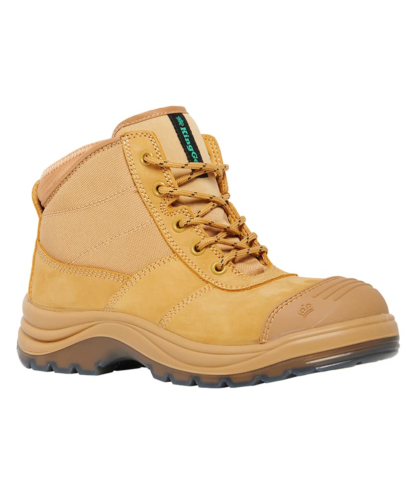KingGee, Women's Tradie Safety Boot, K26491 - Wheat (Size: 08)