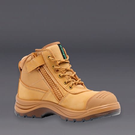 KingGee, Women's Tradie Safety Boot, K26491 - Wheat (Size: 06)