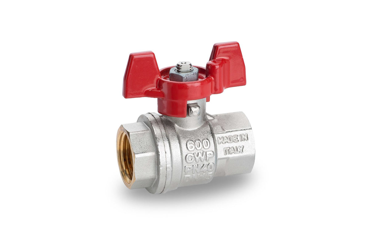 RuB s.90 Brass Ball Valve with T-handle 15mm BSPP